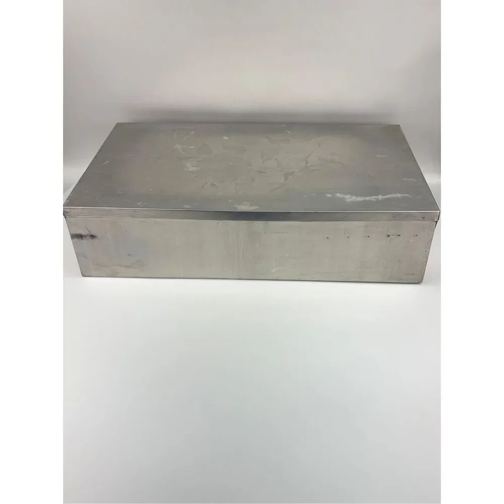 Vtg Eagle Lock Co Aluminum Wedding Dress Light Weight Storage Box Floral 32x18x8